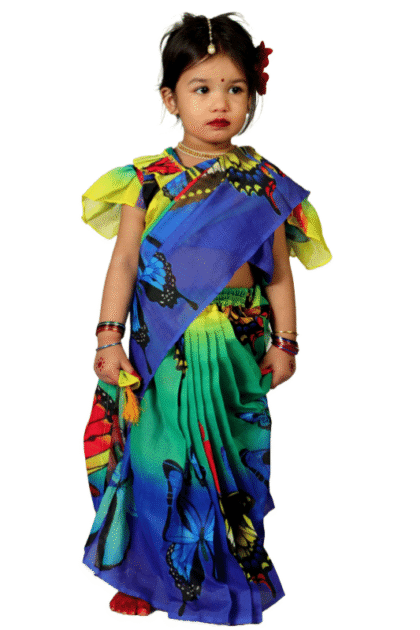Chanderi Silk Butterfly Baby Ready Saree