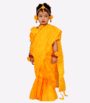 Yellow Nakful Jamdani Baby Ready Saree