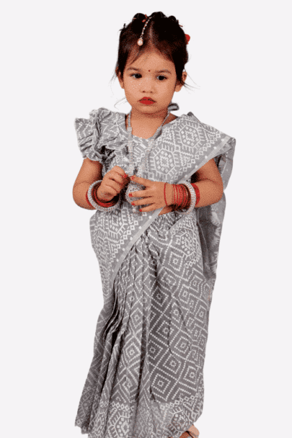 Print Cotton Baby Ready Saree
