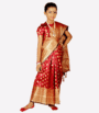 Red Bota Katan Kids Ready Saree