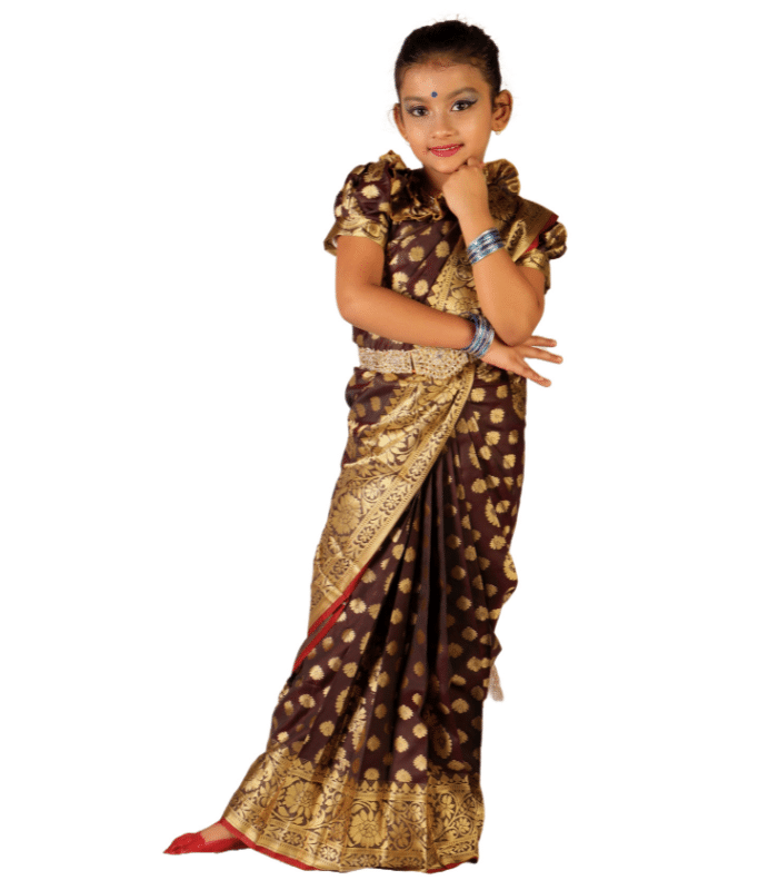 Deep Maroon & Golden Soft Lota Katan