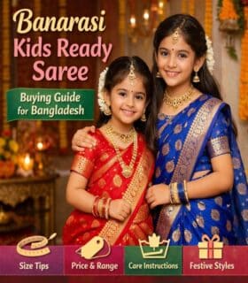 Banarasi Kids Ready Saree in Bangladesh