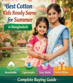 Best Cotton Kids Ready Saree for Summer in Bangladesh