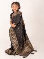 Black Japani Silk Kids Ready Saree