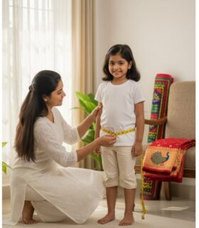 How to Measure Kids Ready Saree Size