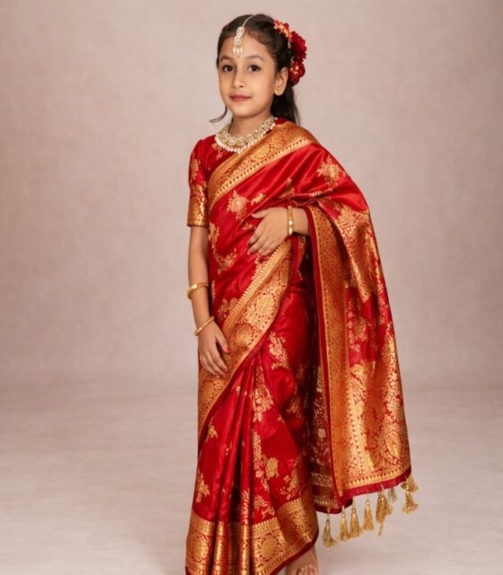 Luxury Silk Baby Ready Saree for Weddings