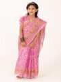Light Purple Chunri Cotton Kids Ready Saree for Daily & Festive Wear