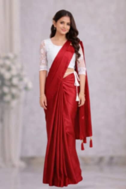 Premium Japanese Silk Ready Made Saree for Women