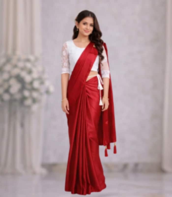 Premium Japanese Silk Ready Made Saree for Women