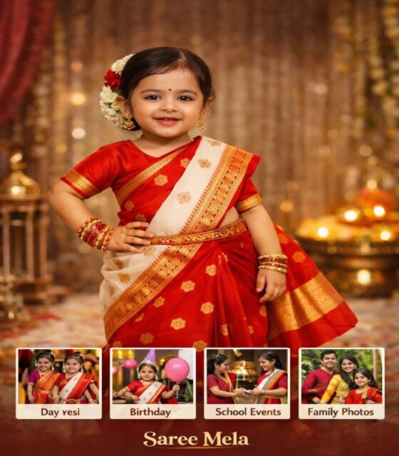 Affordable Cotton Baby Ready Saree