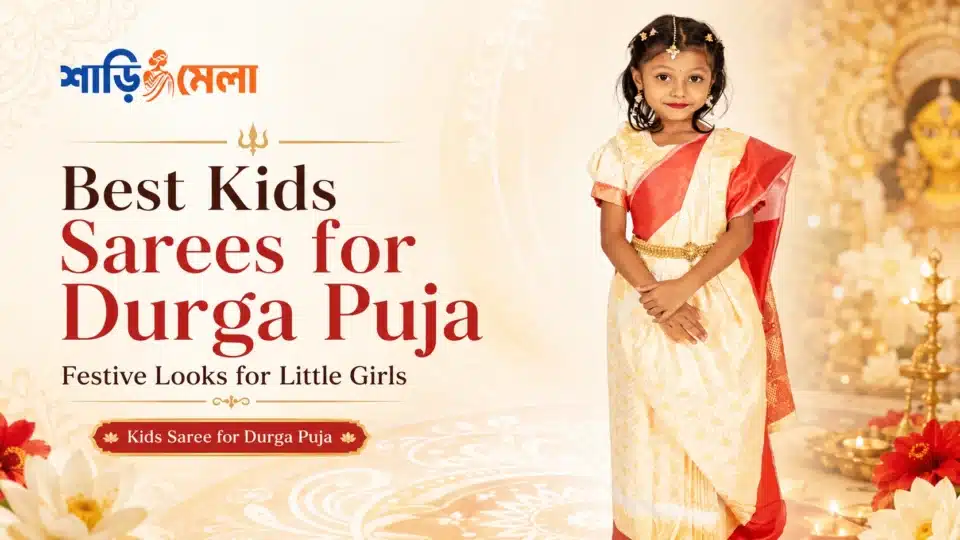 kids saree for durga puja