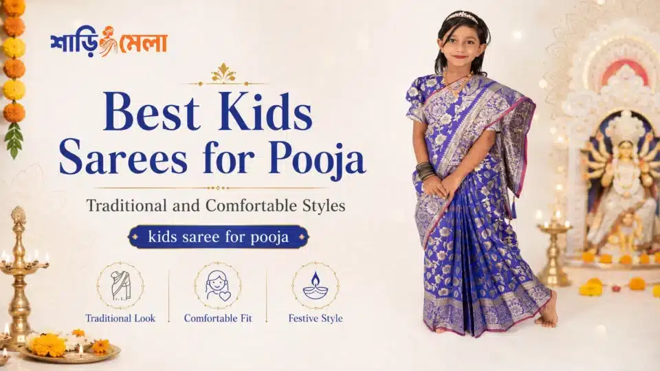 kids saree for pooja